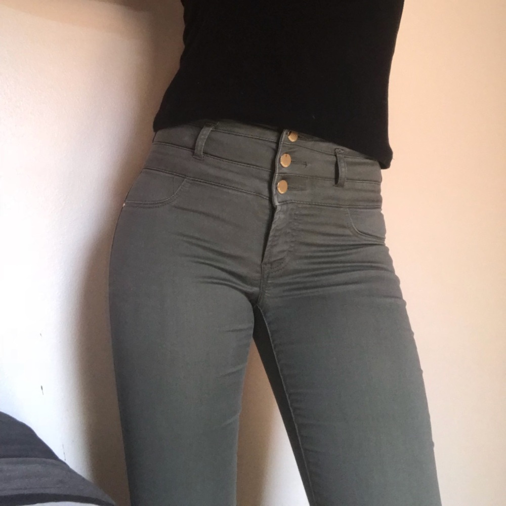 Olive green jeans